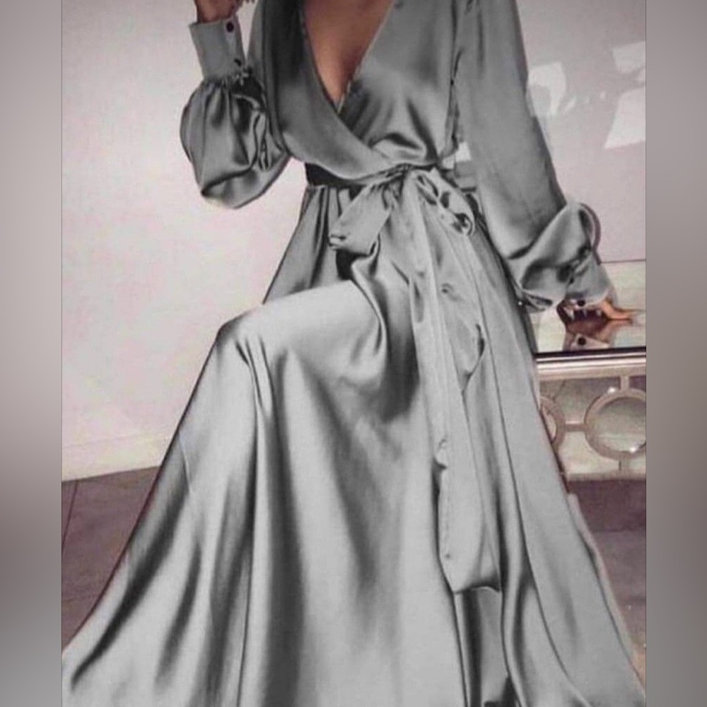 silver dress